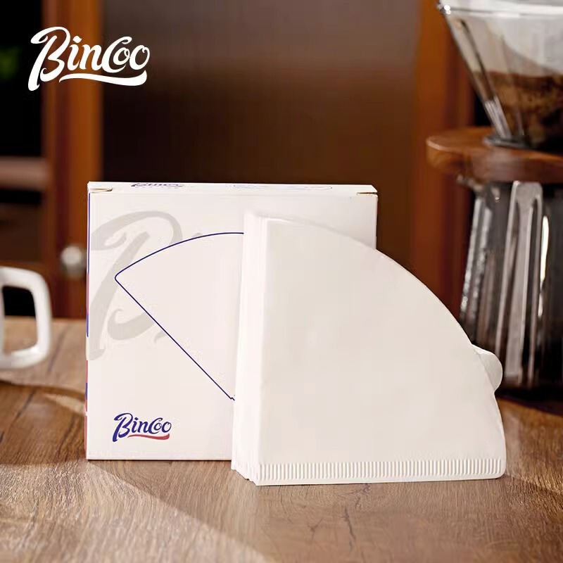Bincoo coffee filter paper V-shaped hand filter screen drip type hand coffee pot Universal round fan-shaped 100 pieces