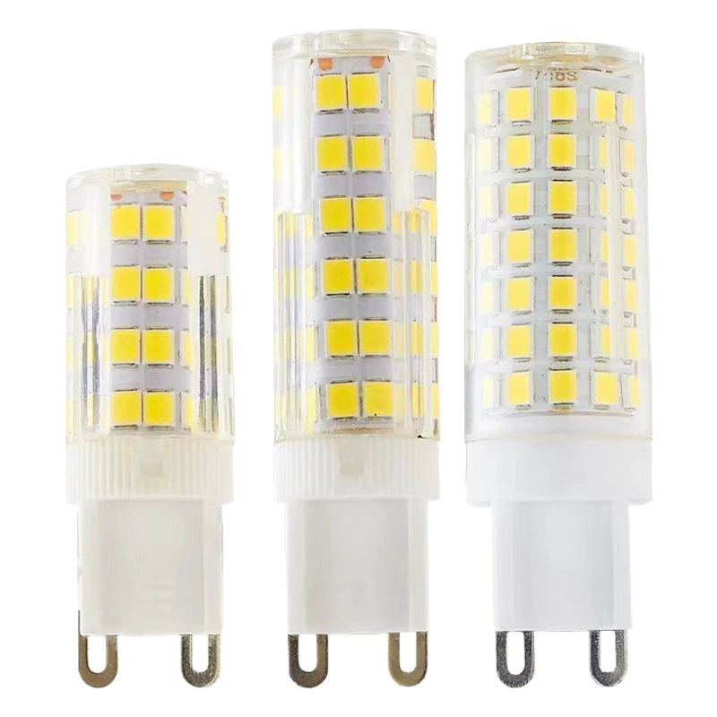Оптовая продажа светодиодных ламп G9 с трехцветным источником света, высокой яркостью, керамические, бытовые, 5 Вт, нейтральный свет 4000K, штыревые лампы, для трансграничной торговли