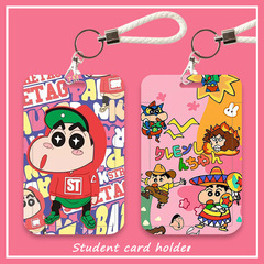 Crayon Shin-chan cartoon cute card case school card student bus card strap ID card subway ID card protective card case