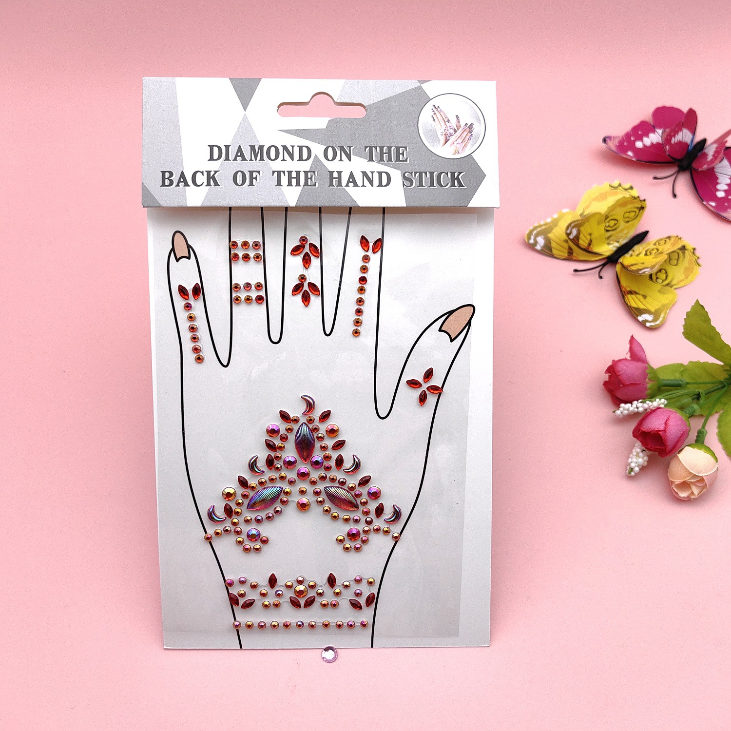 Nueva mano transfronteriza pegatinas decorativas acrílico música Festival Navidad joyería rhinestone manicura uñas pegatinas princesa