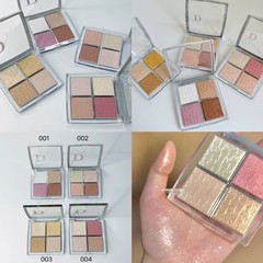 外贸版迪家后台四色高光001 002  003 004腮红盘修容盘面部彩妆盘