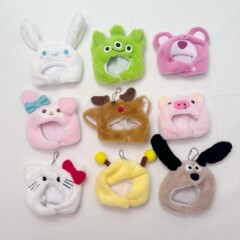 現物はかわいい10cmのぬいぐるみの頭カバーのぬいぐるみ服鯛の帽子を焼くアニメ人形のアクセサリー卸売り