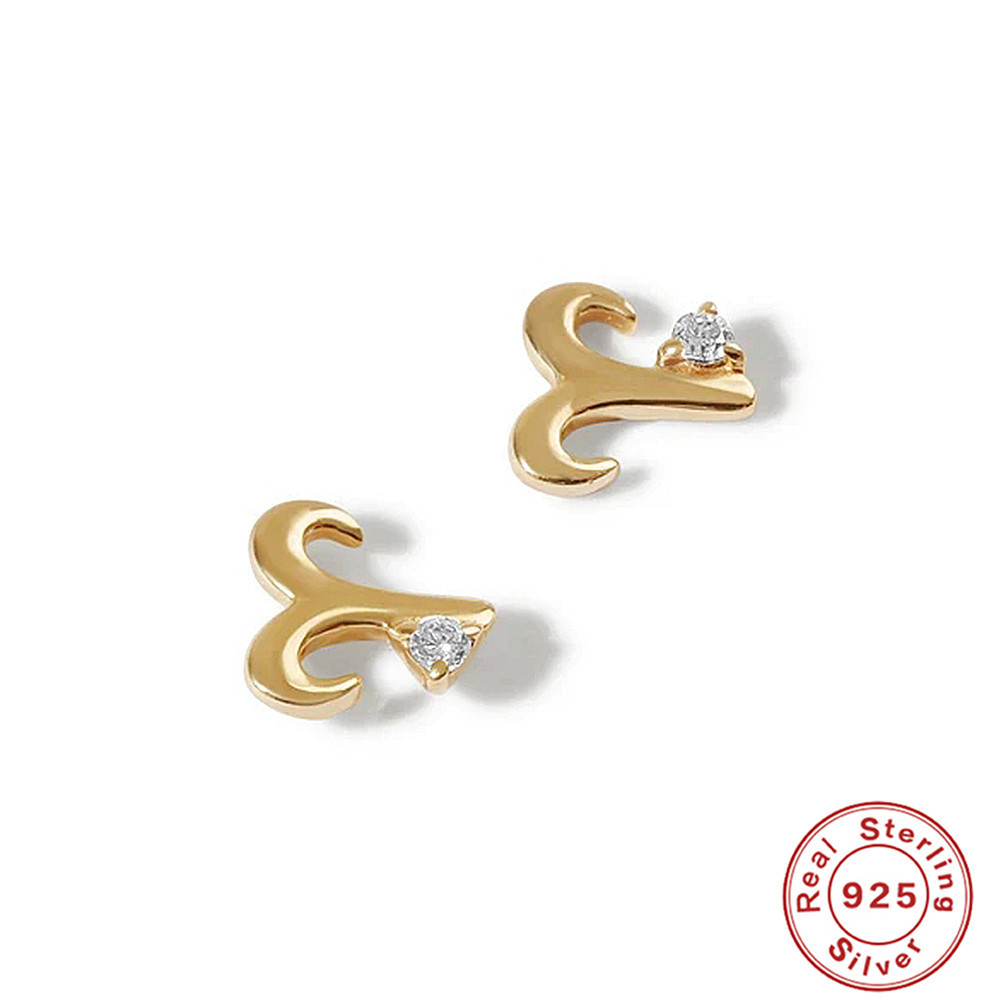 3g Weight Zircon Inlay Material Ear Studs Classification 1 Pair Quantity Daily Occasion 925 Sterling Silver Material Constellation Pattern Women'S Gender Inlay Design Simple Style Style 1 Pair 925 Sterling Silver Zircon Constellation Ear Studs 10