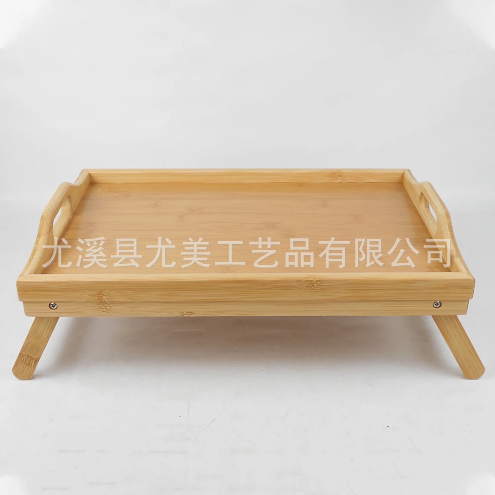 Simple bandeja de cama de bambú pequeña mesa de bambú dormitorio portátil escritorio perezoso pequeño escritorio fábrica al por mayor