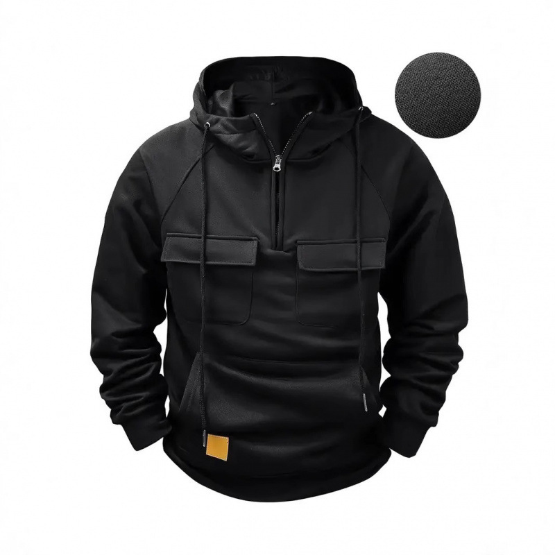 Cross-border men's hooded sweatshirt, solid color American-style sweatshirt, youth sports workwear, trendy brand top, cross-border export Cross-border men's hooded sweatshirt, solid color American-style sweatshirt, youth sports workwear, trendy brand top, cross-border export