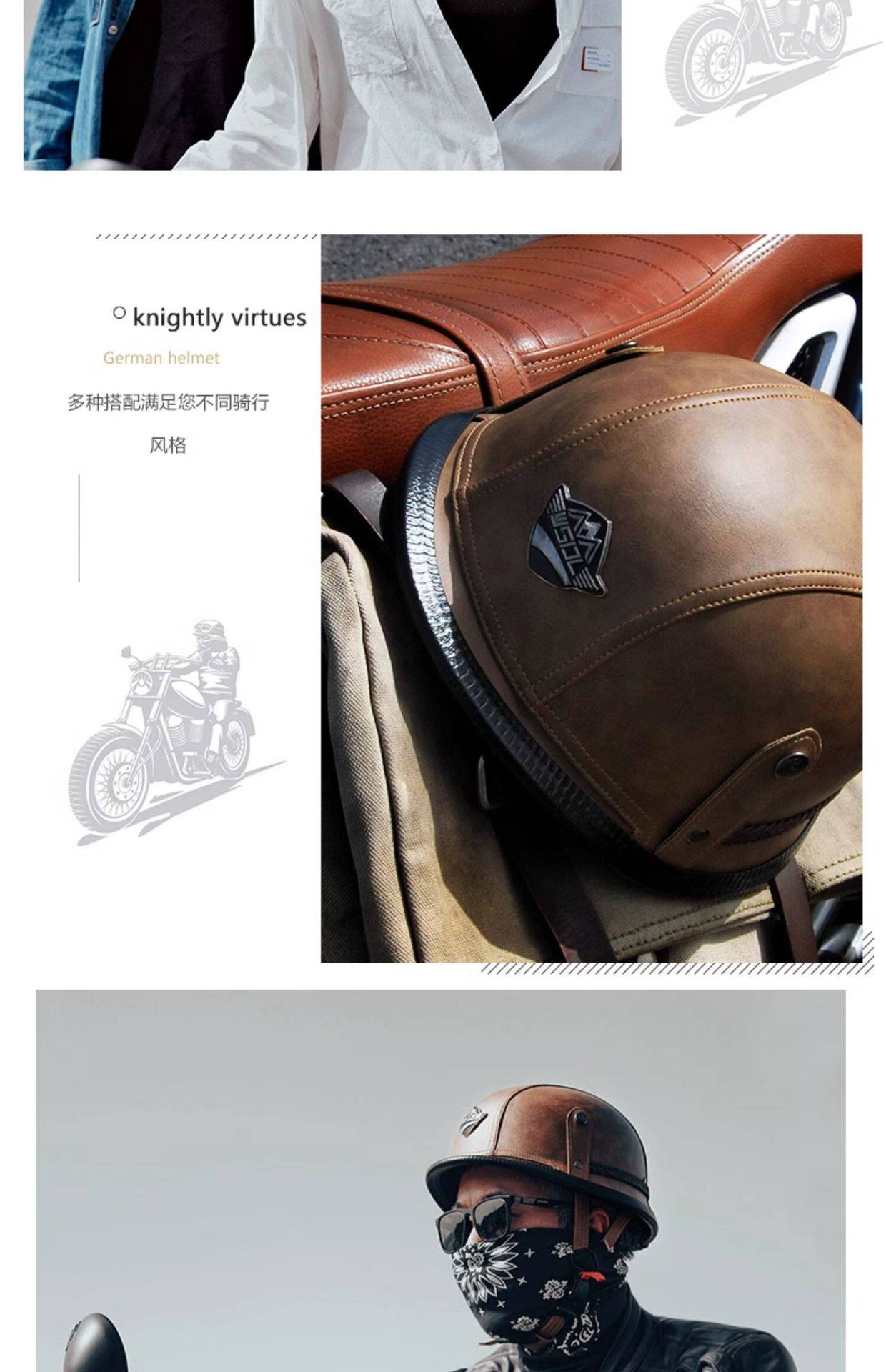 German-Style Retro Safety Helmet Half Helmet for All Seasons 3C Certified Electric Vehicle Motorcycle Safety Helmet Motorcycle Helmet Steel Helmet Soldier Helmet