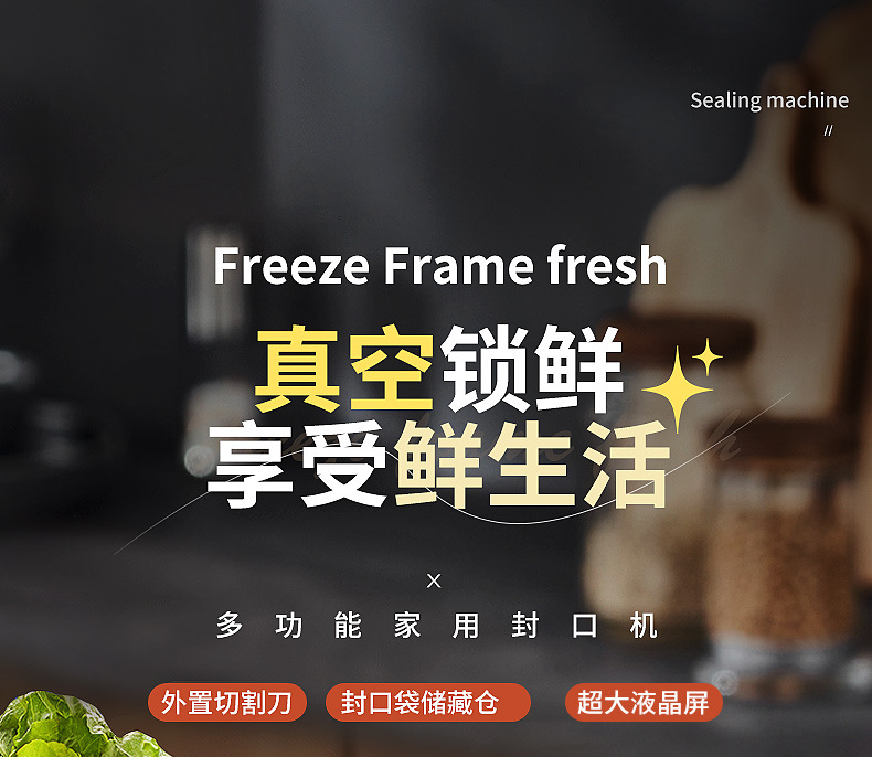 Household automatic vacuum sealer food preservation