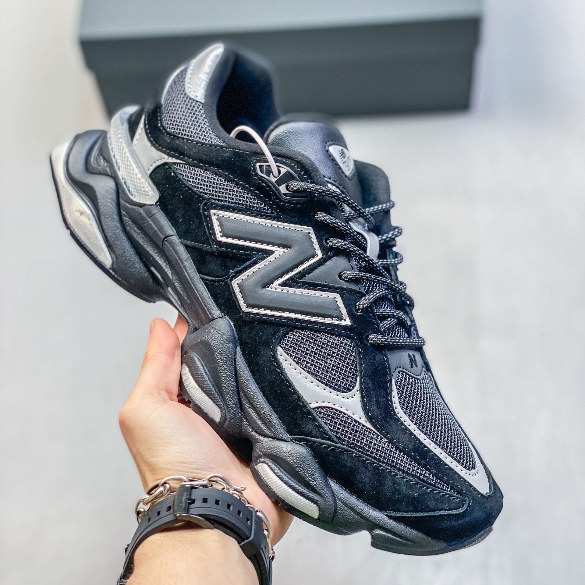 Pure original NB9060 retrógrado zapatos de zapatos de papá cómodos de amortiguación universal para hombres y mujeres zapatos deportivos de viaje y ocio