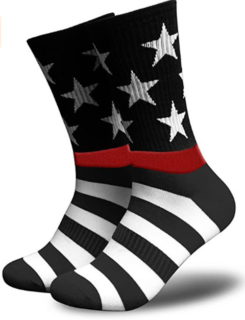 Unisex Modern Style American Flag Nylon Cotton Jacquard Crew Socks A Pair display picture 3