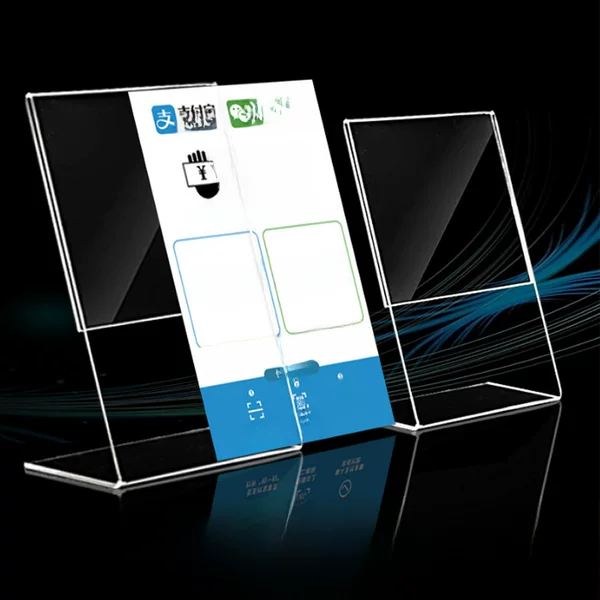 Payment Table Card Qr Code Payment Card L-Shaped Store Hotel Scan Sign Transparent Table Card Table Sign