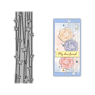 Handbook Card Decoration Shape Handmade Paper Art Carbon Steel Knife Mold Silicone Seal Embossing Knife Mold Cross-Border Delivery