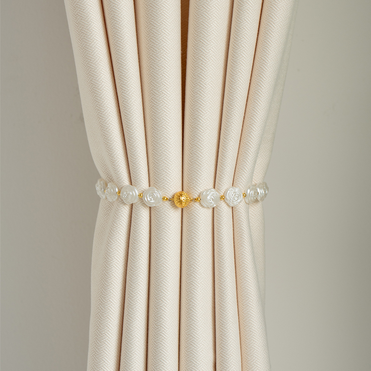 SHEIN transfronterizo venta caliente cortina simple cinturón cortina hebilla cortina sala de estar europea y americana cortina dormitorio cortina cordón fábrica al por mayor