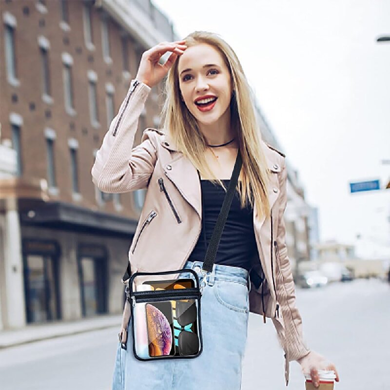 Women's Small PVC Solid Color Basic Zipper Crossbody Bag display picture 5