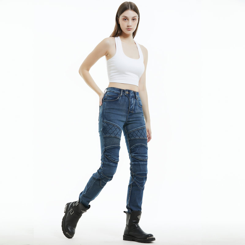 LOONG BIKER motocicleta jeans Mujer Caballero pantalones de montar Kevlar resistente al desgaste motocicleta anti-caída Pantalones