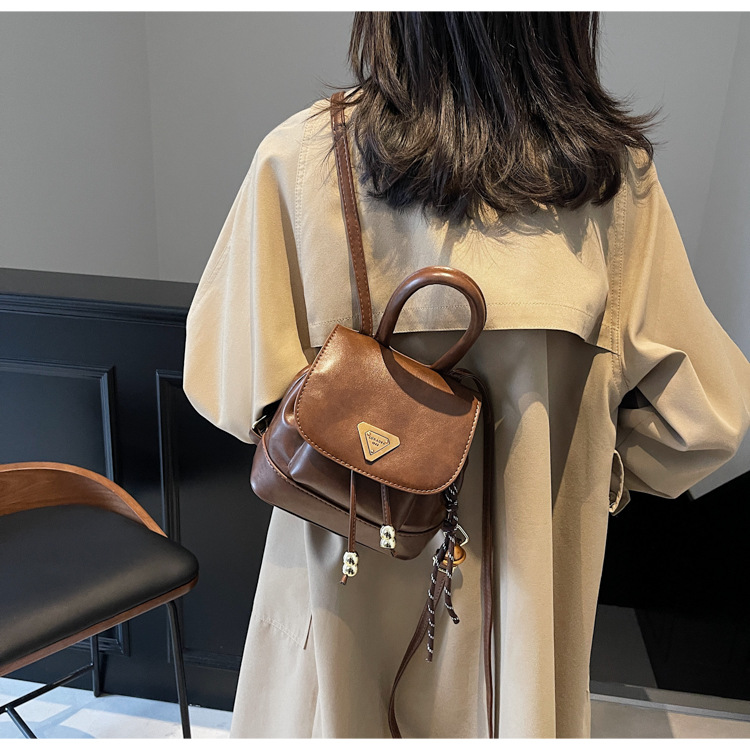 This is a new, stylish, mini, lightweight and cute shopping backpack for girls in the autumn of 2024 undefined