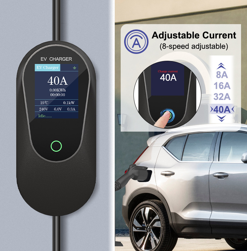 American Standard Charging Station Type1, Exclusively for Cross-Border Use, 9.6Kw High-Power Portable Charger for Home Use, Fast Charging