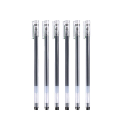 Simple giant writing gel pen 0.5m needle tip black and red quick-drying water pen office stationery wholesale business signature pen