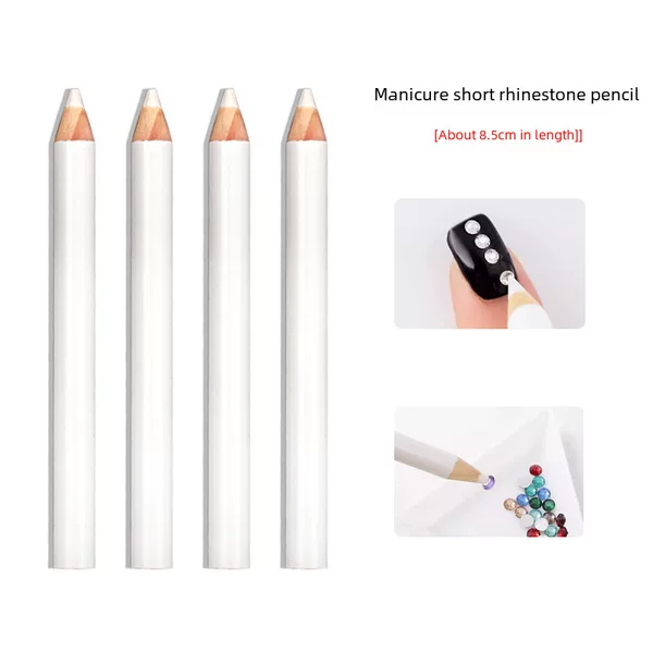 Nail art drill tool white pencil stick white drill colored drill crayon 8.5CM short suction drill drill wholesale