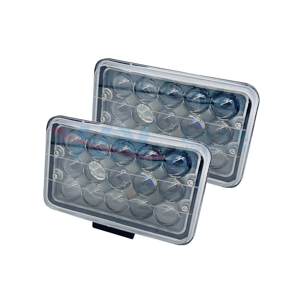 Luz de trabajo del coche camión rectangular 15LED ronda granos de la lámpara luz de trabajo off-road vehículo luz de trabajo