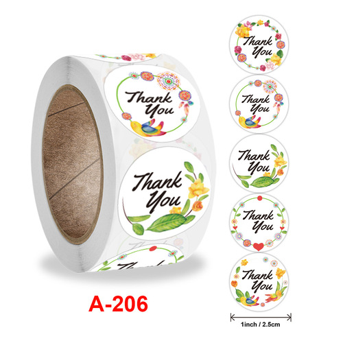 Thank you digital sticker custom thank you sticker logo sticker dot self-adhesive label hand account seal sticker made