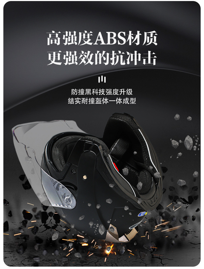 Huadun Electric Motorcycle Helmet for Men and Women, Dual-Lens Half Helmet, Safety Helmet, Warm Motorcycle and Electric Vehicle Helmet