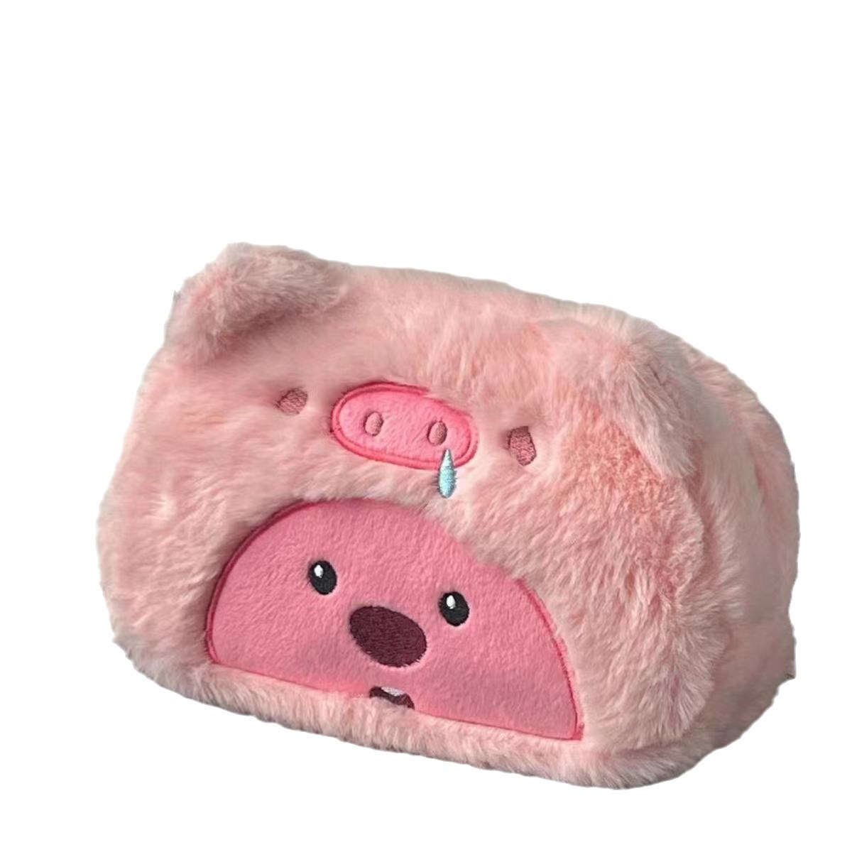 Funny plush capacious pencil case
