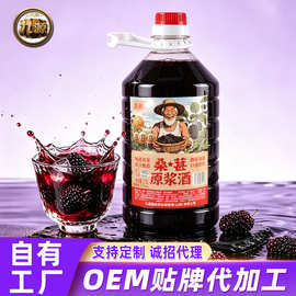 浩果桑葚发酵酒桶装2.5L厂家现货批发果酒微醺果酒桑葚原浆酒