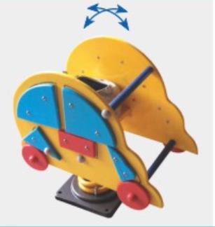 Caballo de Troya al aire libre caballo mecedora para niños individuales y dobles primavera de dibujos animados sacudiendo Yaole instalaciones de entretenimiento Balancín comunitario multifuncional