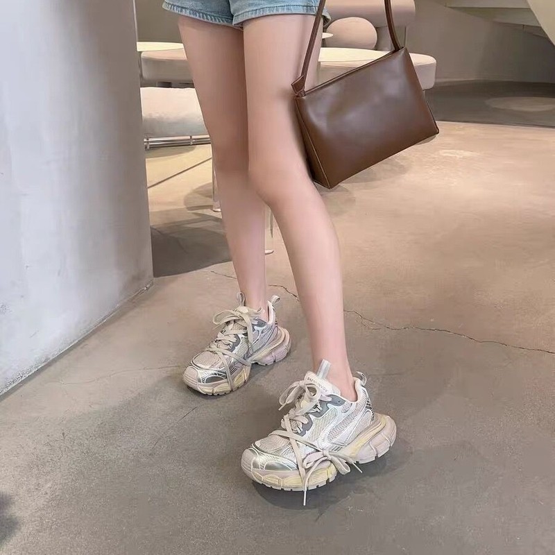 精致女孩~2025新款户外跑鞋老爹鞋女复古厚底增高休闲运动鞋女|undefined