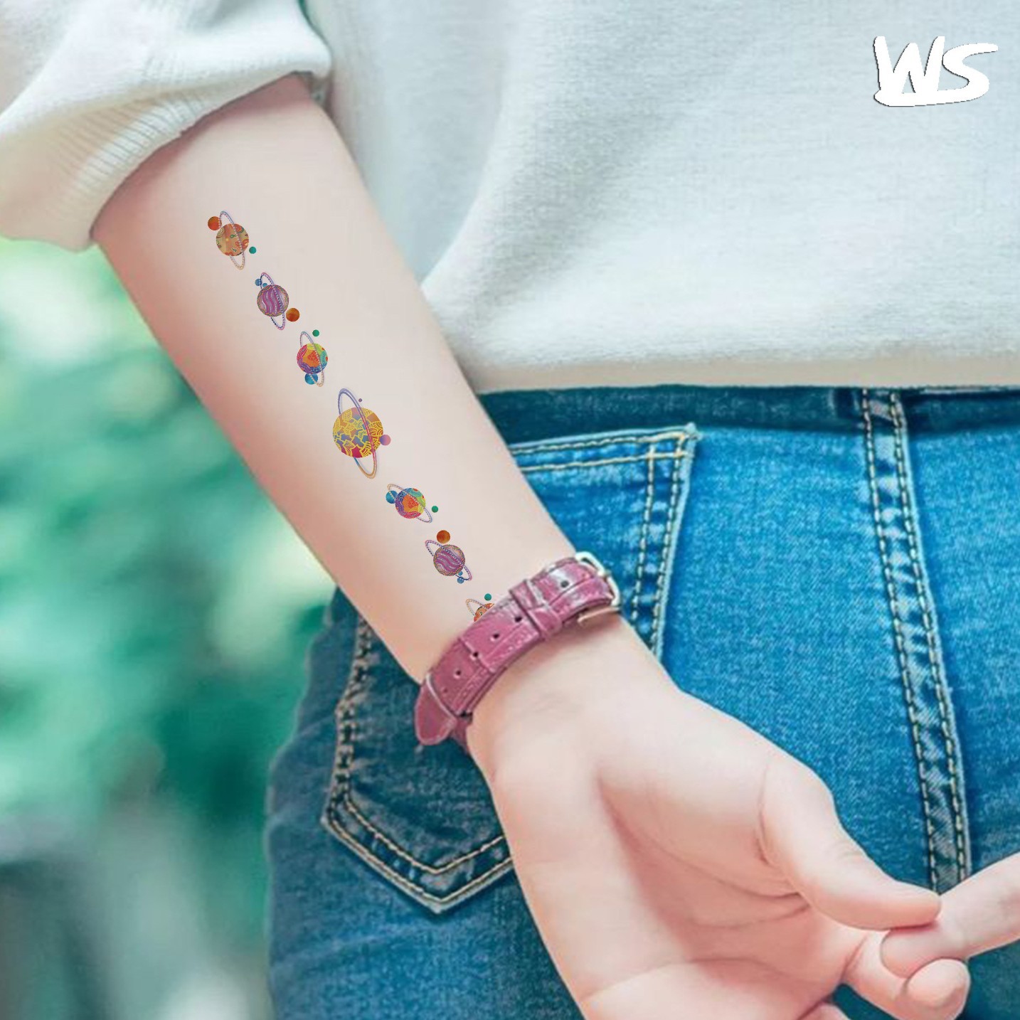 Tatuajes Temporales de Astronautas Espaciales de Papel de Transferencia de Agua, Temporal
