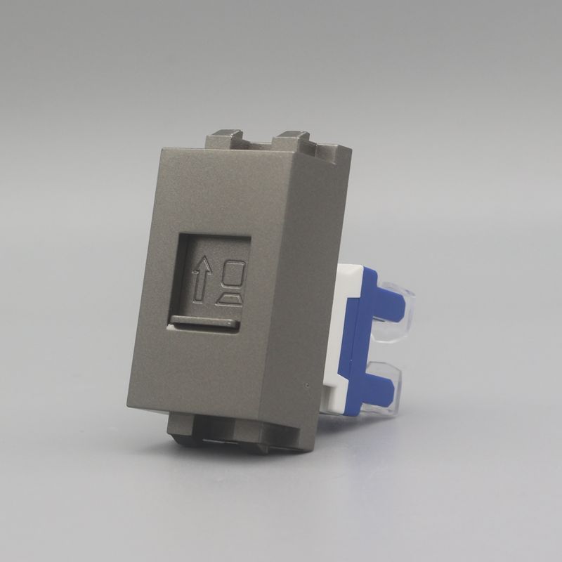 深灰色86型128型6类电脑信息模块插座CAT6千兆网线宽带口面板模块