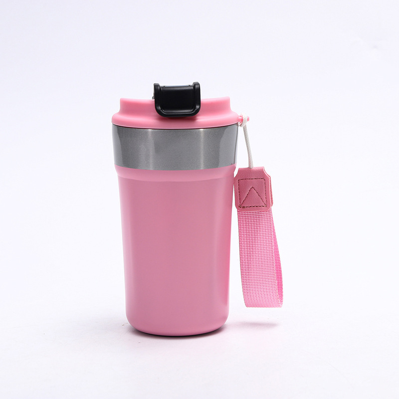 新品316ステンレス保温カップ女性高颜値帯提縄双飲コーヒーカップ屋外携帯随行カップ|undefined