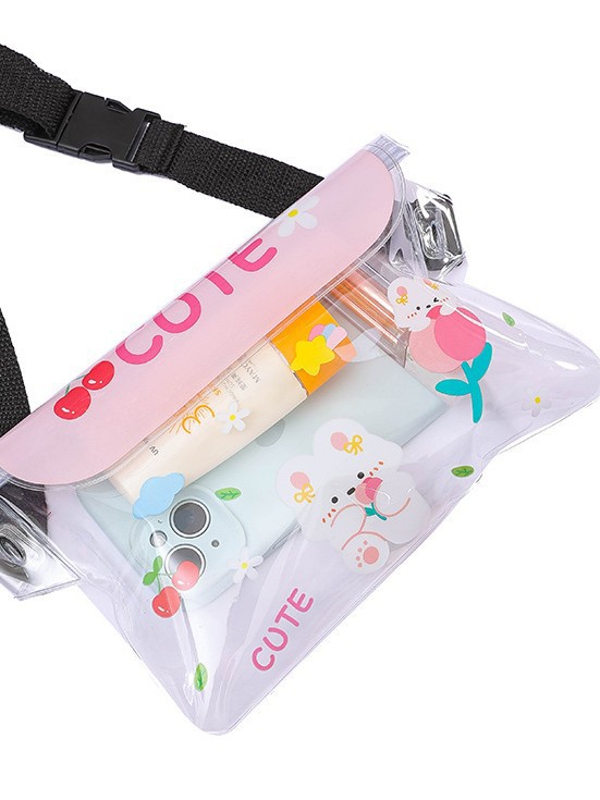 Bolsa impermeable para teléfonos móviles lindos sellos al aire libre de gran capacidad de barrera de agua portátil se puede nadar y rafting pantalla táctil