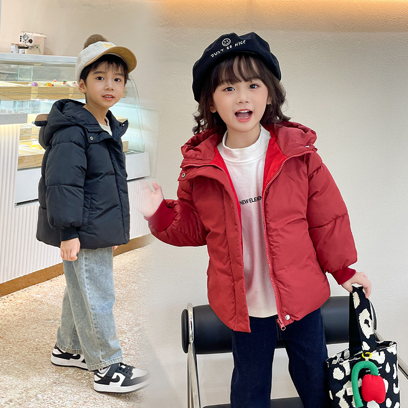 Children's winter new padded jacket, thick cotton padded coat for boys and girls, cute Korean style fashion children's down padded jacket