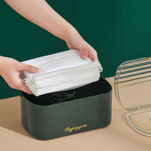 洗臉巾收納盒帶蓋家用桌面客廳彈力托紙巾盒子擦手濕巾防水抽紙盒