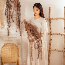 INS蒲条须藤条仿真花厂家假花绿植物批发婚庆装饰品跨境MW82104