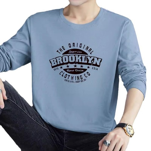 Autumn Long-Sleeve T-Shirt for Men - Trendy, Cool, and Versatile Casual T-Shirt for Youth Students with Print - Base Layer T-Shirt