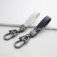 New glossy leather car keychain pendant waist hanging key chain printable metal key accessories small jewelry