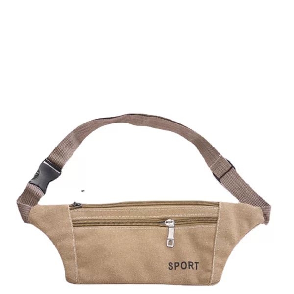 New Hot Sale Ultra-thin Washed Canvas Waist Bag Outdoor Sports Waist Bag Personal Anti-theft Mobile Phone Bag Unisex