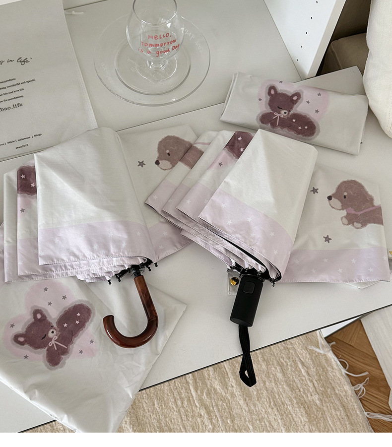 Portable Fully Automatic Folding Umbrella With Uv Protection_voghion.com