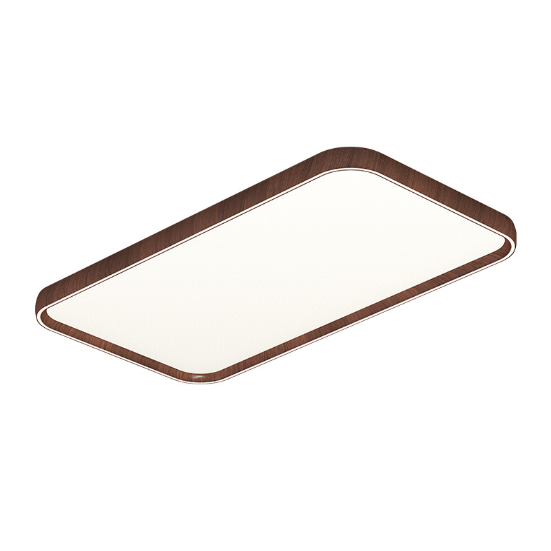 lámpara de dormitorio de estilo medieval lámpara de dormitorio principal lámpara Zhongshan lámpara de sala de estar lámpara de comedor de color nuez luz de techo de protección de ojos de espectro completo