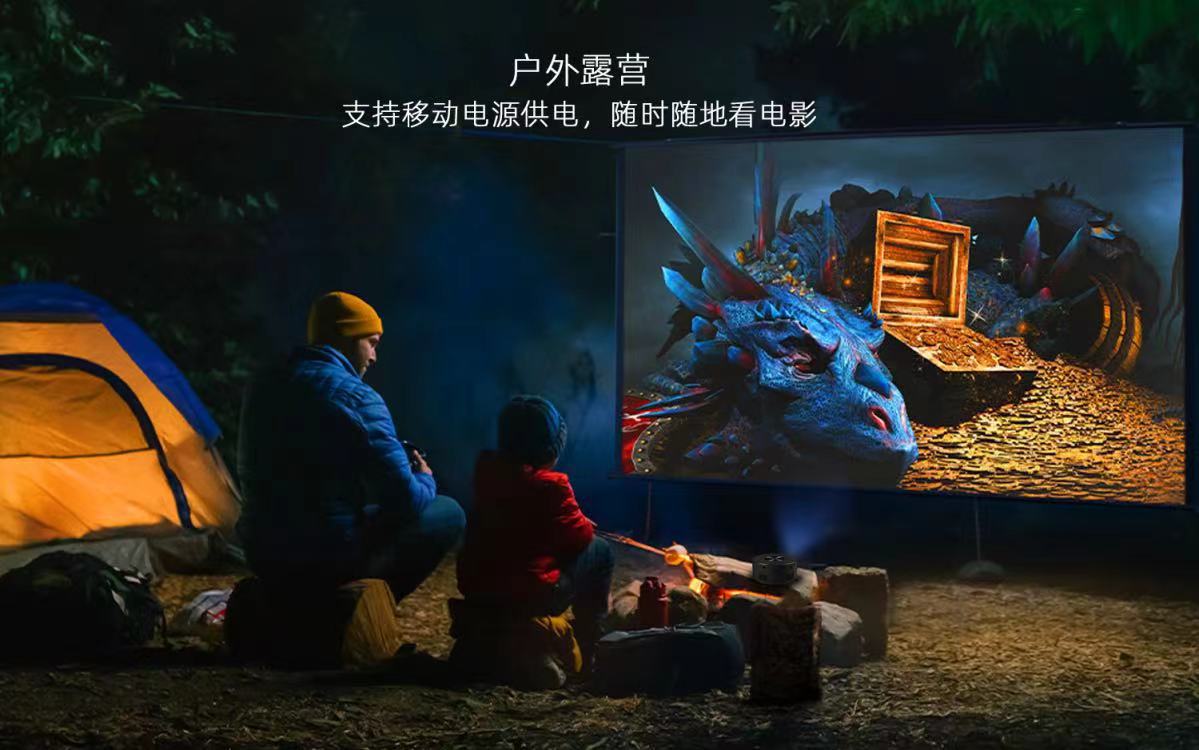 Export-Oriented YT200 Projector Portable Mini Home Projector Wired Screen Mirroring Mobile Power Projector
