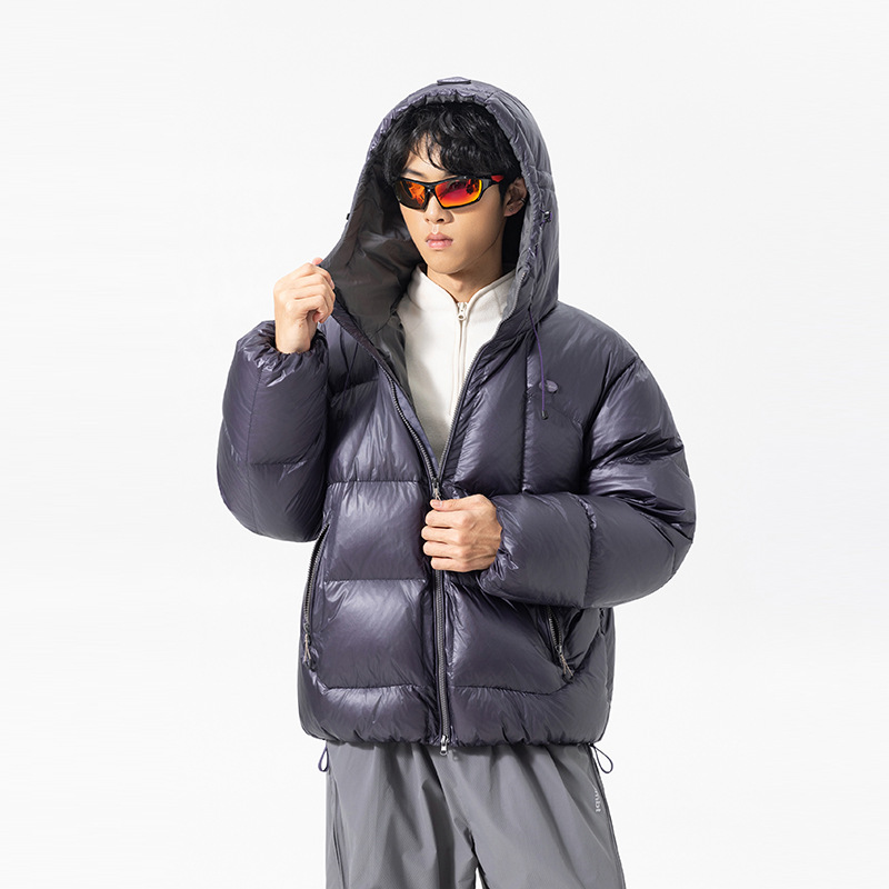 2025 New White Duck down Jacket Men's Short Hooded Thickened Warm Winter Jacket Trendy Bread Jacket