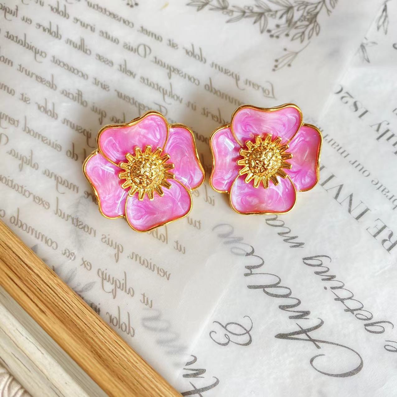 Fashion Flower Alloy Plating Womenu0027S Ear Studs 1 Pair