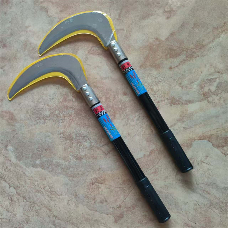 原厂特惠野粟牌大弯刀割草收割刀锋利锰钢刀农用刀特快草镰大禾镰