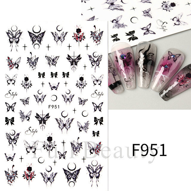 越境新作ネイルステッカーinsハロウィーン夜光蜘蛛網幽霊小鬼蜘蛛爪貼りnail|undefined