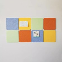 3030圆角 毛毡留言板照片墙背景墙幼儿园作品软木板展示板公告栏