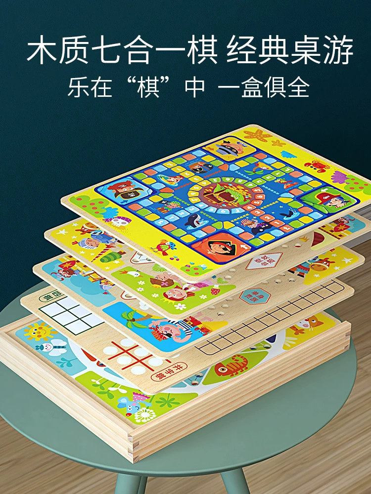 Настольная игра, игрушка, универсальная деревянная Гоmоку, авиаторская шахматная игра, стратегическая игра