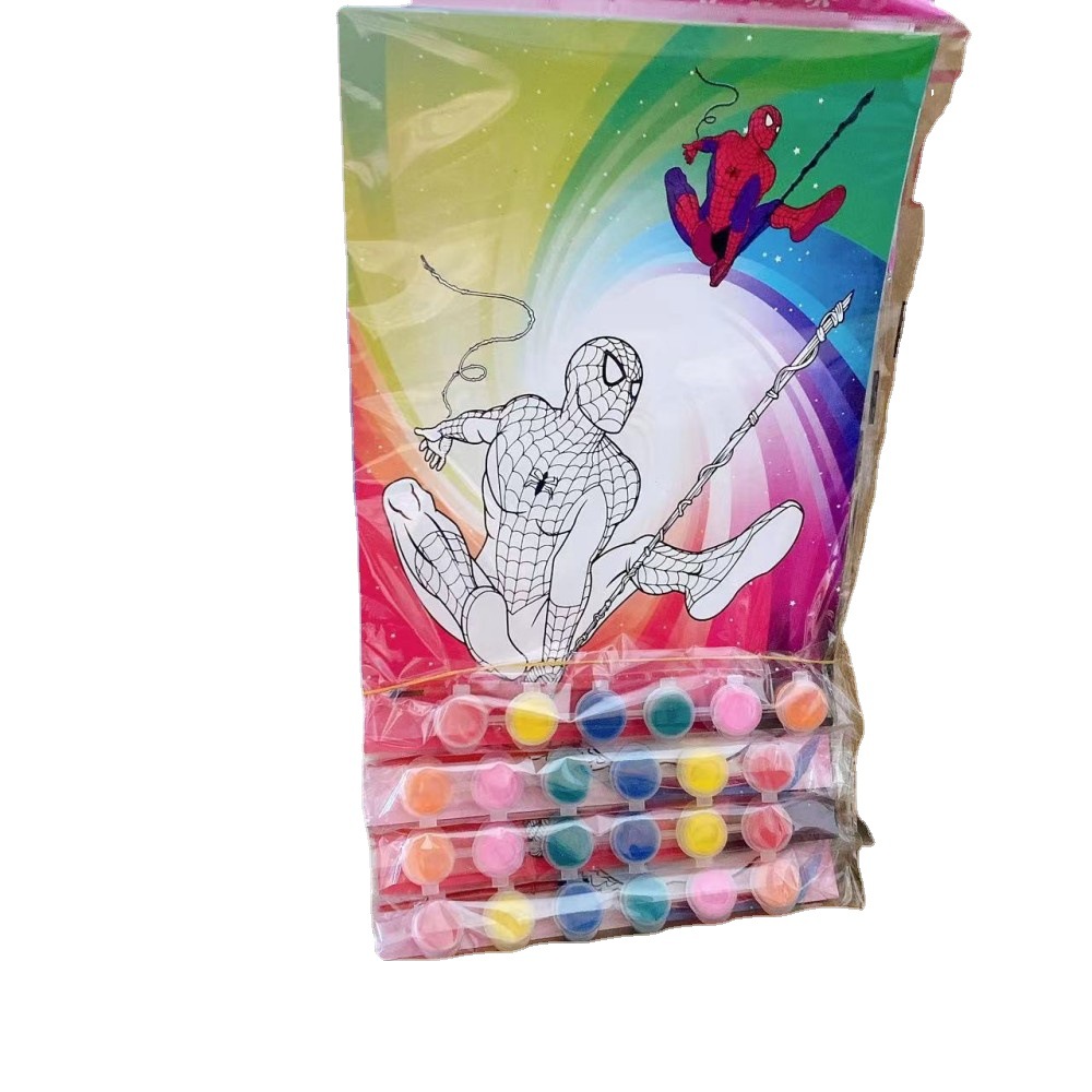 Pintura de gouache de acuarela de Arte de seis piezas para niños para colorear Pintura hecha a mano de bricolaje Pintura de graffiti educativa de jardín de infantes
