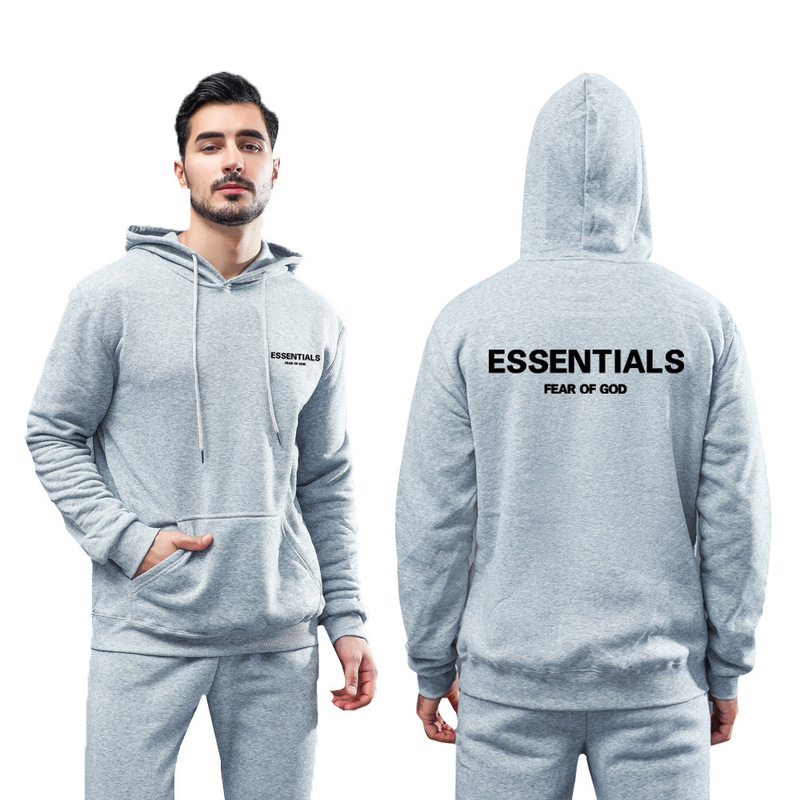 Fear of God Multi-Thread Fog Essentials New Sweatshirt Jacket Trendy Brand Fleece-Lined Men's and Women's Hoodies
